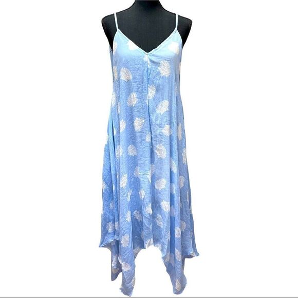 IndiABoutique Dresses & Skirts - indiABoutique ONE SIZE Shell Print Crepe Asymmetrical Summer  Dress